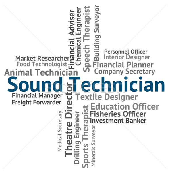 Sound Techniker qualifizierte Arbeitnehmer Audio Hersteller Stock foto © stuartmiles