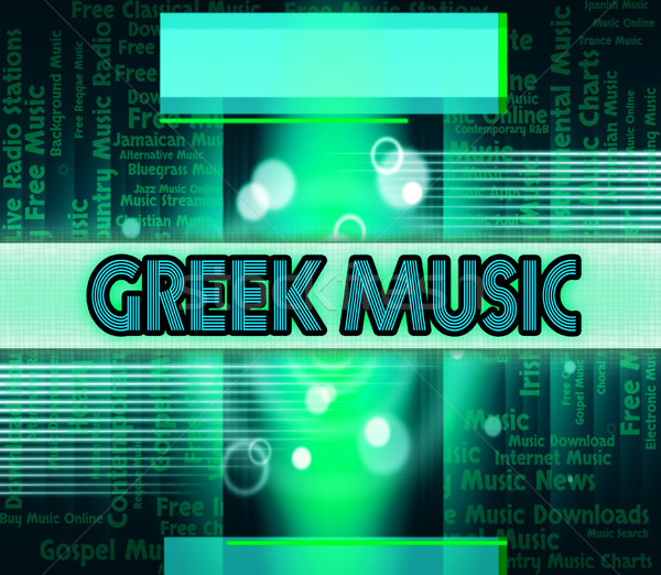 Greek Music Represents Sound Track And Greece Stock photo © stuartmiles