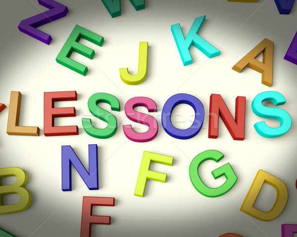 Lessons Written In Plastic Kids Letters Stock photo © stuartmiles