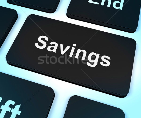 Savings Computer Key Representing Growth And Investment Stock photo © stuartmiles