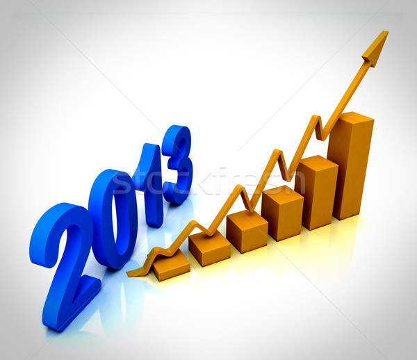 2013 Gold Bar Chart Shows Budget  Stock photo © stuartmiles
