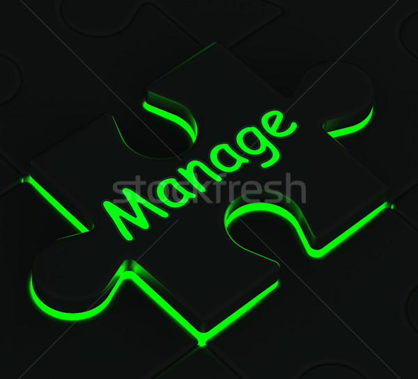 Manage Puzzle Shows Business Manager Stock photo © stuartmiles