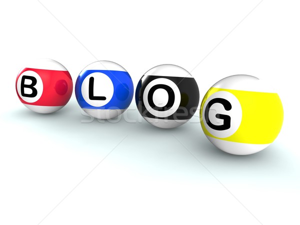 Blogging Word Shows Weblog Blog Stock photo © stuartmiles