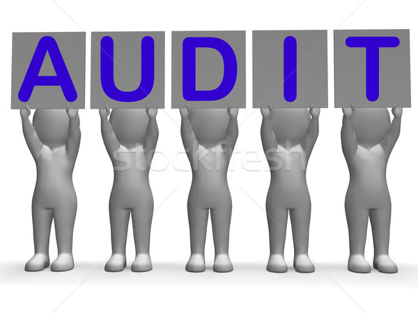 Auditoría banners financieros audiencia inspección significado Foto stock © stuartmiles