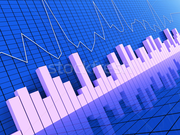 Grafiek verslag statistisch informatie grafieken prognose Stockfoto © stuartmiles