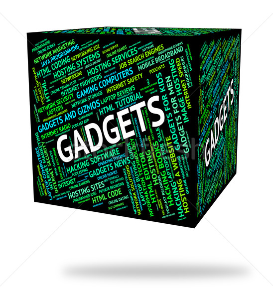 Stock photo: Gadgets Word Indicates Mod Con And Apparatus