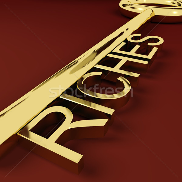 Riches Key Representing Wealth and Treasure Stock photo © stuartmiles