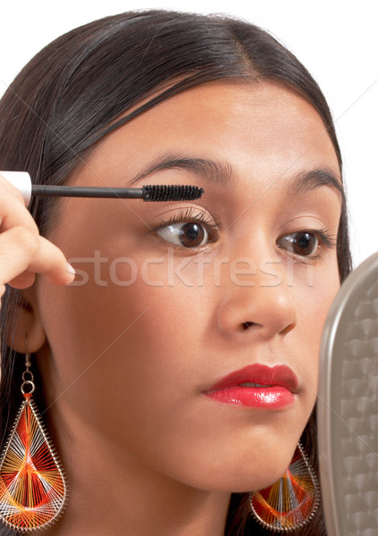 Teenager Applying Mascara Stock photo © stuartmiles