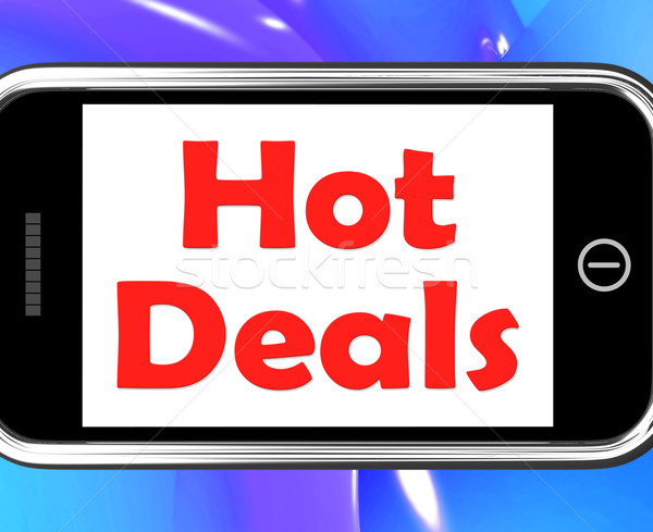 Hot Deal On Phone Shows Bargains Sale And Save Stock photo © stuartmiles
