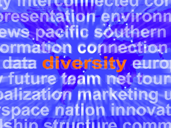 Stock photo: Diversity Word Cloud Shows Multicultural Diverse Culture