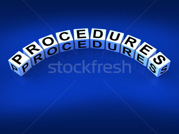 Procedures Blocks Represent Strategic Process and Steps Stock photo © stuartmiles