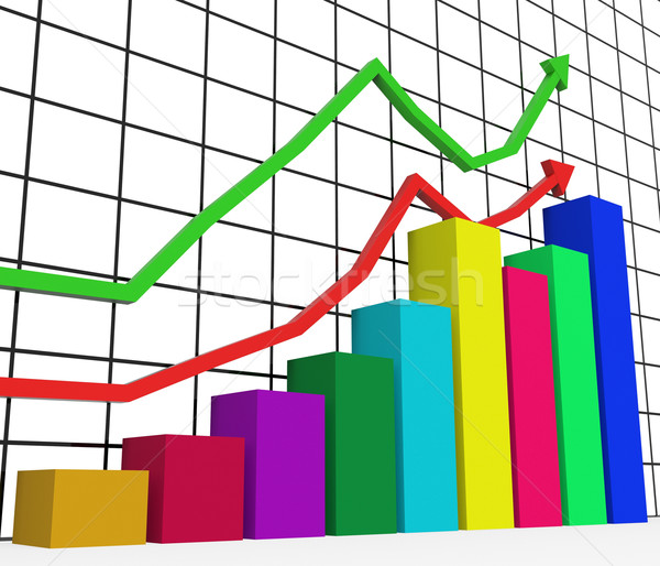 Grafico crescita statistiche dati commerce Foto d'archivio © stuartmiles