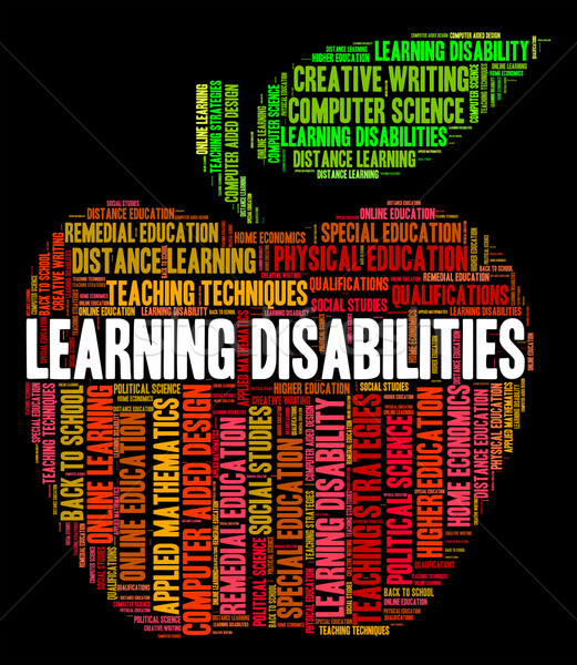 Learning Disabilities Words Means Special Education And Educate Stock photo © stuartmiles