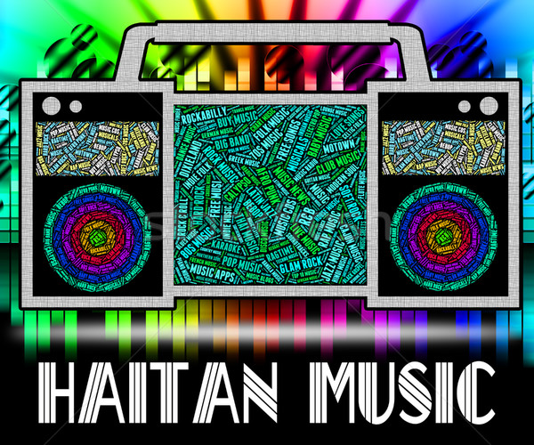 Haitian Music Indicates Sound Track And Acoustic Stock photo © stuartmiles