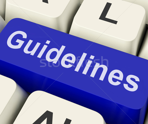 Guidelines Key Shows Guidance Rules Or Policy Stock photo © stuartmiles