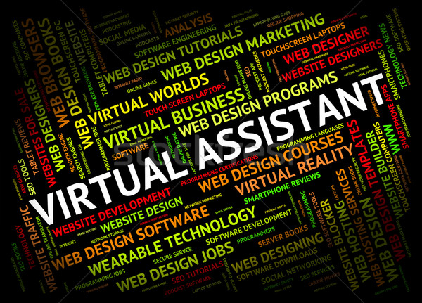 Virtual Assistant Shows Independent Contractor And Pa Stock photo © stuartmiles