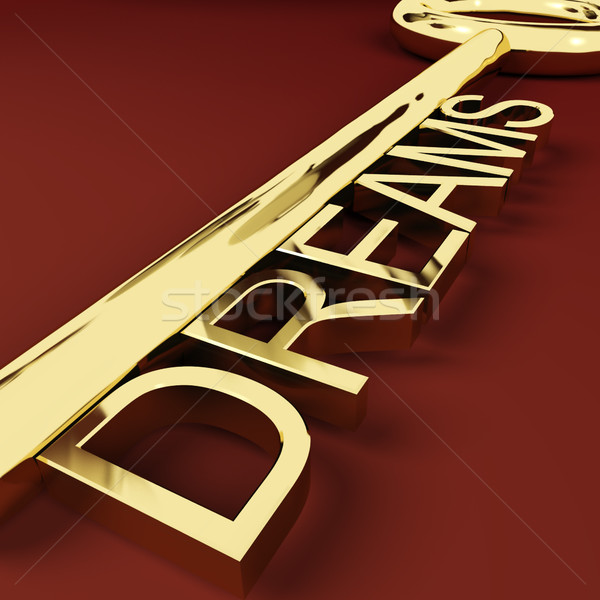 Dreams Key Representing Hopes And Visions Stock photo © stuartmiles