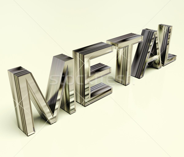 Letters Spelling Metal With A Chrome Shiny Finish Stock photo © stuartmiles