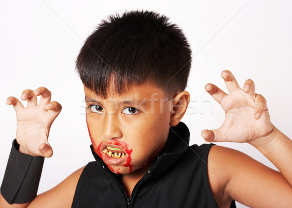 Boy With Scary Costume For Halloween Stock photo © stuartmiles