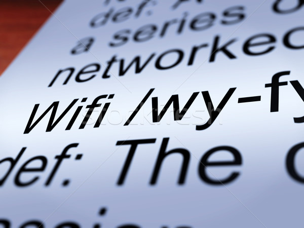 Stock foto: Wifi · Bestimmung · Internet · Verbindung