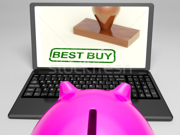 Best kopen laptop tonen uitstekend verkoop Stockfoto © stuartmiles