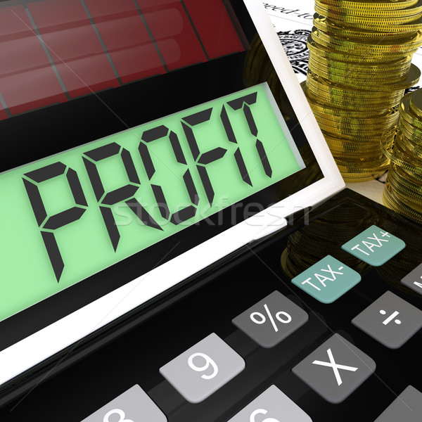 Profit Calculator Shows Surplus Earnings And Returns Stock photo © stuartmiles