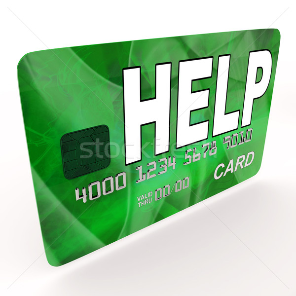 Help Bank Card Means Financial And Monetary Contributions Stock photo © stuartmiles