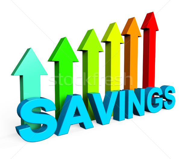 Savings Increasing Indicates Financial Report And Advance Stock photo © stuartmiles