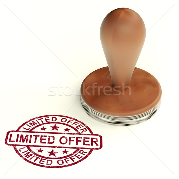 Stock photo: Limited Offer Stamp Showing Product Promotion