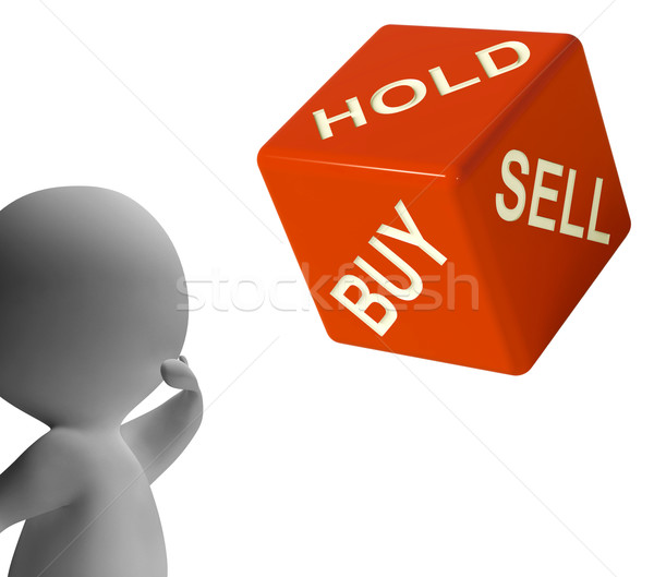 Buy Hold And Sell Dice Represents Stocks Strategy Stock photo © stuartmiles