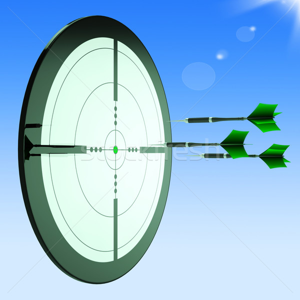 Arrows Aiming Target Shows Perfect Performance Stock photo © stuartmiles