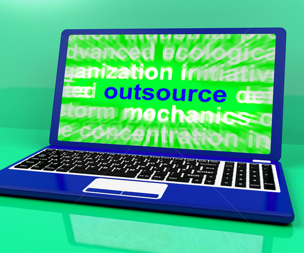 Laptop terceirização freelance Foto stock © stuartmiles