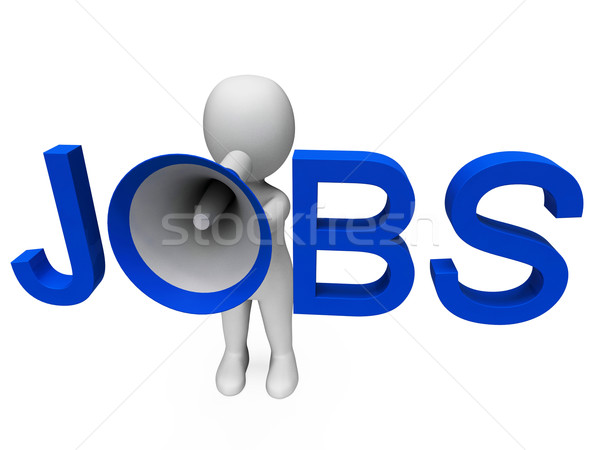 Jobs Hailer Shows Job Ads Recruitment And Vacancies Stock photo © stuartmiles