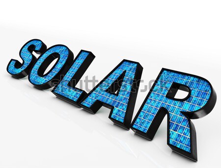 Stock photo: Solar Word Shows Alternative Energy And Sunlight