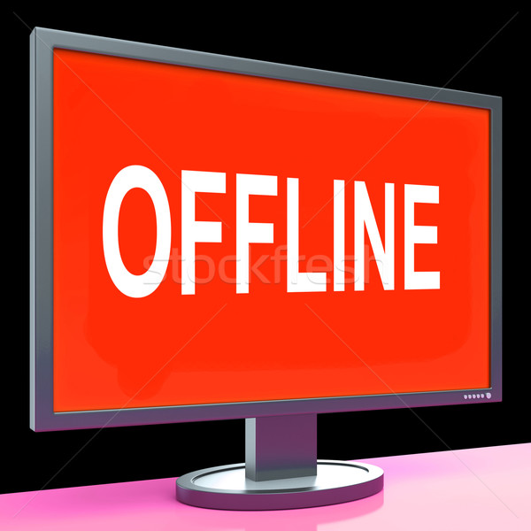 Offline Screen Shows Internet Communication Status Disconnected Stock photo © stuartmiles
