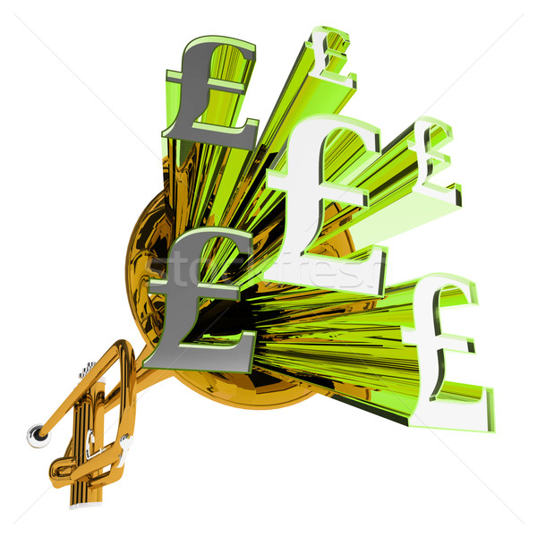 Stock photo: Pound Sign Means Currency Of Great Britain