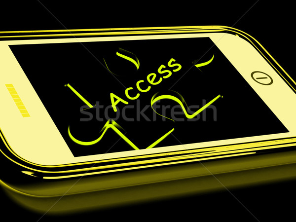 Www smartphone internet web online tonen Stockfoto © stuartmiles