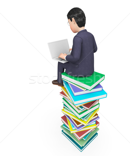 Businessman Searching Represents Education Help And Learn Stock photo © stuartmiles
