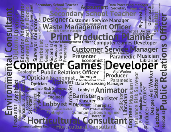 計算機 遊戲 開發人員 玩 時間 通訊 商業照片 © stuartmiles