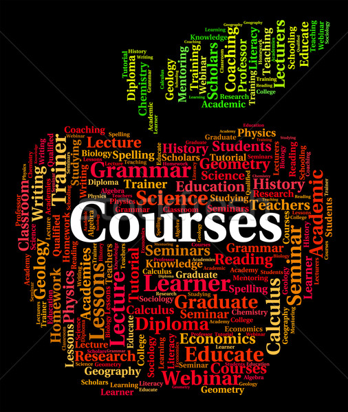 Courses Word Represents Study Schedules And Learn Stock photo © stuartmiles