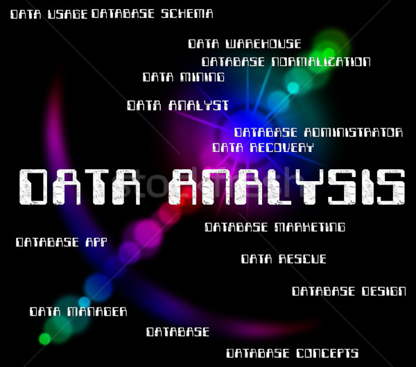 Data Analysis Represents Knowledge Investigation And Analytics Stock photo © stuartmiles