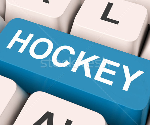 Hockey Schlüssel Spiel Sport Tastatur Bedeutung Stock foto © stuartmiles