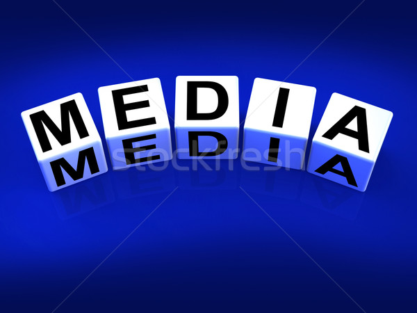 Media Blocks Refer to Radio TV Newspapers and Multimedia Stock photo © stuartmiles