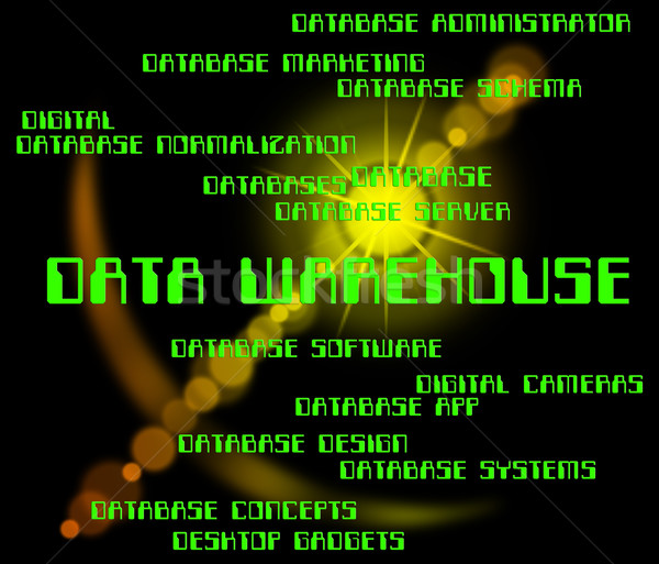 Data Warehouse Indicates Storehouse Depot And Bytes Stock photo © stuartmiles