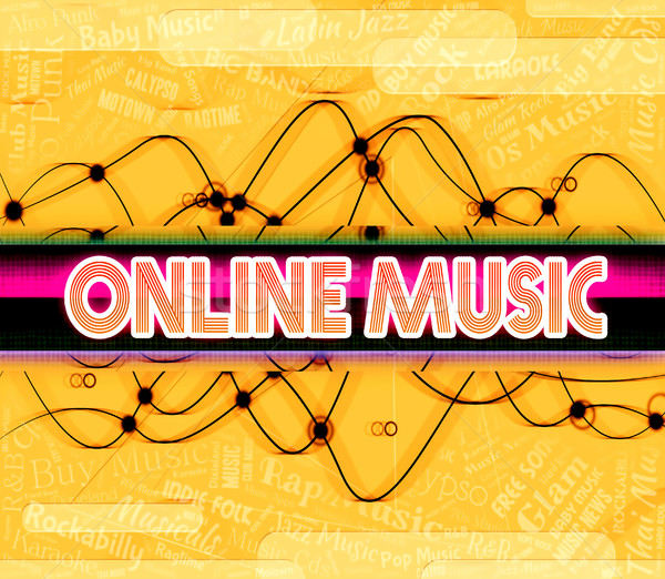 On-line muzică world wide web acustic Internet Imagine de stoc © stuartmiles