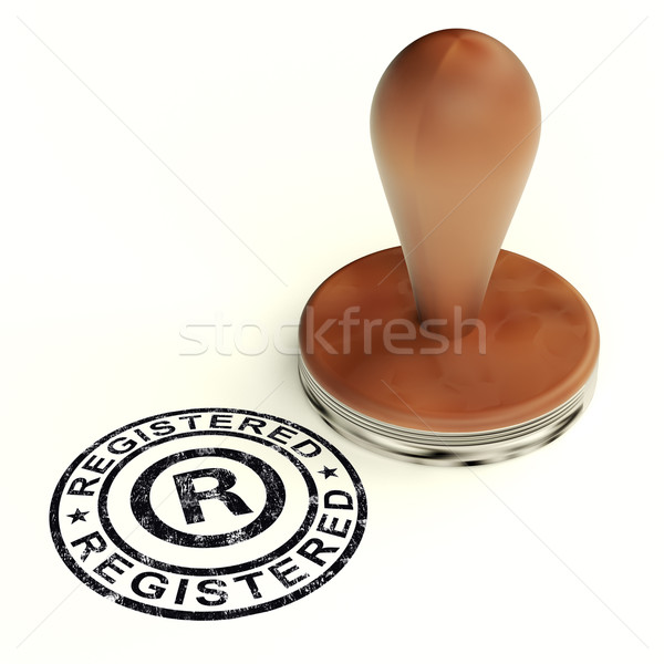 Stock photo: Registered Stamp Showing Copyright Or Trademark