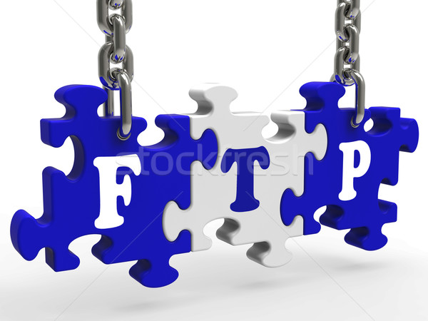 Ftp Sign Means File Transfer Protocol Stock photo © stuartmiles