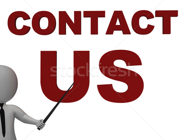Contact Us Sign Meaning Helpdesk Stock photo © stuartmiles