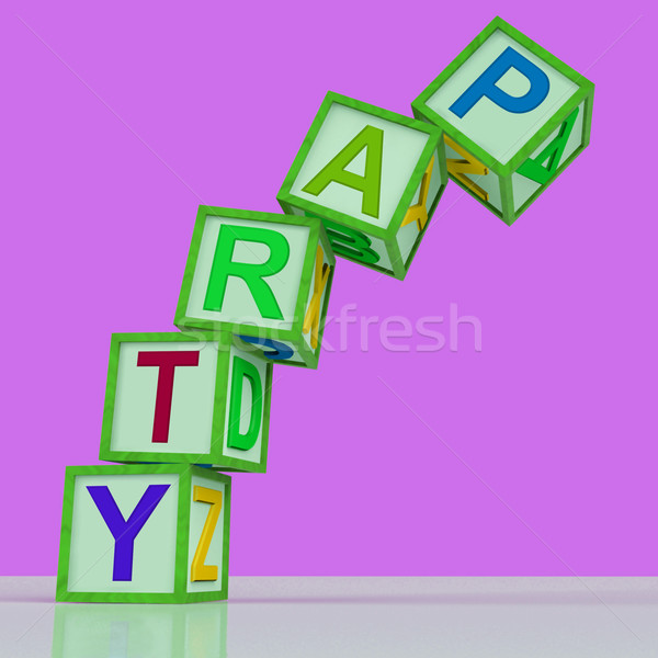 Party Blocks Mean Celebration Event Or Socializing Stock photo © stuartmiles