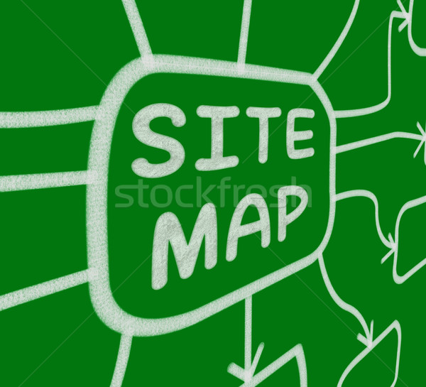 Site Map Diagram Means Layout Of Website Pages Stock photo © stuartmiles